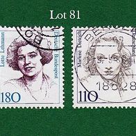 BRD Briefmarken "Frauen der Deutschen Geschichte", 1390, 1427, 1939, Lot 81