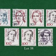 BRD Briefmarken "Frauen der Deutschen Geschichte", 1986-1988, Lot 38