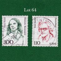 BRD Briefmarken "Frauen der Deutschen Geschichte", 1989, 2000, 1433,2150, Lot 64