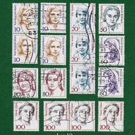 BRD Briefmarken "Frauen der Deutschen Geschichte", 1986-1988, Lot 19