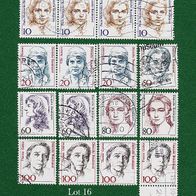 BRD Briefmarken "Frauen der Deutschen Geschichte", 1986-1988, Lot 16