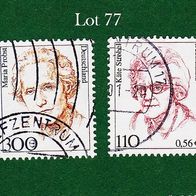 BRD Briefmarken "Frauen der Deutschen Geschichte", 1997, 2000, 1956,2150, Lot 77
