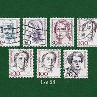 BRD Briefmarken "Frauen der Deutschen Geschichte", 1986-1988, Lot 28
