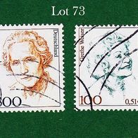 BRD Briefmarken "Frauen der Deutschen Geschichte", 1997, 2000, 1956,2149, Lot 73