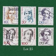 BRD Briefmarken "Frauen der Deutschen Geschichte", 1988, Lot 25