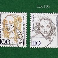BRD Briefmarken "Frauen der Deutschen Geschichte", 1756, 1939, 1994/97, Lot 104