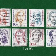 BRD Briefmarken "Frauen der Deutschen Geschichte", 1986-1989, Lot 23