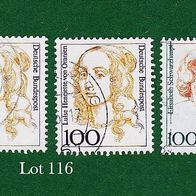 BRD Briefmarken "Frauen der Deutschen Geschichte", 1756, 1955, Lot 116