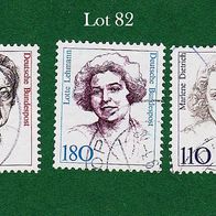 BRD Briefmarken "Frauen der Deutschen Geschichte", 1390, 1427, 1939, Lot 82