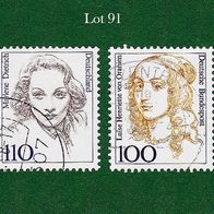 BRD Briefmarken "Frauen der Deutschen Geschichte", 1756, 1939, 1994/97, Lot 91