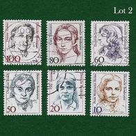BRD Briefmarken "Frauen der Deutschen Geschichte", 1986-1988, Lot 2