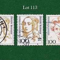 BRD Briefmarken "Frauen der Deutschen Geschichte", 1756, 1955, Lot 113