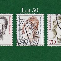 BRD Briefmarken "Frauen der Deutschen Geschichte", 1988/91, 1390/92,1489, Lot 50