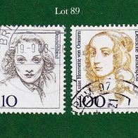 BRD Briefmarken "Frauen der Deutschen Geschichte", 1756, 1939, 1994/97, Lot 89