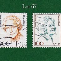 BRD Briefmarken "Frauen der Deutschen Geschichte", 1997, 2000, 1956,2149, Lot 67
