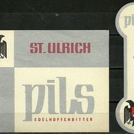 ALT Bieretikett Brauerei Munding (Adlerbrauerei) † 1977 Krumbach Lkr. Günzburg Bayern