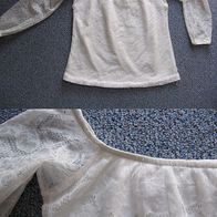 transparente doppellagige Bluse beige Gr. M Zanzea Collection - nur 1 x getragen