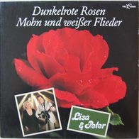 Lisa & Peter - dunkelrote rosen, mohn und weißer flieder - LP