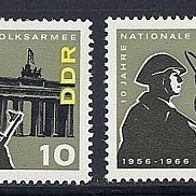 DDR 1966, MiNr: 1161 - 1164 sauber postfrisch