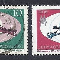 DDR 1971, MiNr: 1653 - 1654 sauber gestempelt