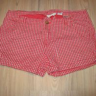 fetzige kurze Hose / Shorts H&M Gr. 164/170 rotweißkariert (0517)