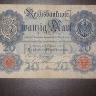 20 Mark Reichsbanknote (rotes Siegel) Berlin 1914