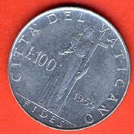 Vatikan 100 Lire 1955