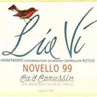 Weinetikett "Novello 99" : San Marzano Oliveto Italien