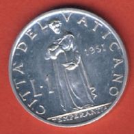 Vatikan 1 Lira 1951 Auflage nur 400 000 Stück