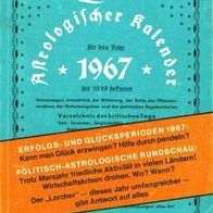 Lorcher Astrologischer Kalender f.d. Jahr 1967, Rarität