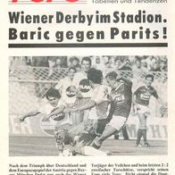 Fußball TOTO Vorschau Runde 11 11/1986 Wiener Derby Austria Wien Rapid LASK Wr.