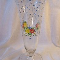 Alte, handbemalte Glas Vase *