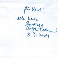 Autogramm Theater Helga Fellerer Österreich Wien München 03/2004 theatre teatro