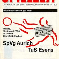 PRG SpVg Aurich vs TuS Esens 18. 8. 2000 Ellernfeld-Stadion Ostfriesland Auerk