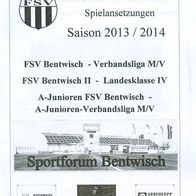 Spielplan FSV Bentwisch 2013/2014 SG Mecklenburg-Vorpommern M/ V fixtures Fußball