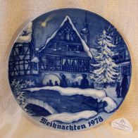 Tirschenreuth Porzellan Teller - " Weihnachten 1978 " * **