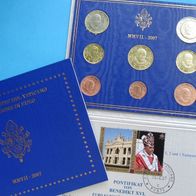 Vatikan 2007 KMS Papst Benedikt Sonderedition mit Briefmarke u. Sonderstempel