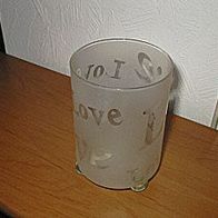 Deko-Glas mit Aufschrift "Love" - vielseitig verwendbar