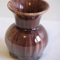 kleine Keramik Vase braun vermutl. Jasba aus den 1950er Jahren