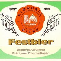 ALT ! Bieretikett Albquell Brauhaus Trochtelfingen Lkr Reutlingen