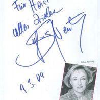Autogramm Theater Sylvia Nentwig 2004 Karlsruhe Hildesheim Osnabrück Bielefeld