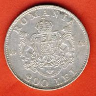 Rumänien 200 Lei 1942 Silber