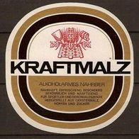 ALT ! Bieretikett "Kraftmalz" Brauerei Grieskirchen Hausruckviertel Österreich