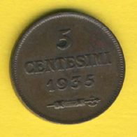 San Marino 5 Centesimi 1935 Auflage 800 000