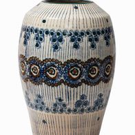 Bunzlauer Jugendstil-Vase - 1900 - Bunzlau - Schwamm- & Pinsel Dekor