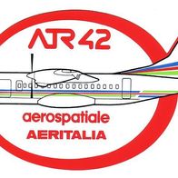 Aufkleber aerospatile Aeritalia - ATR 42 - 80er Jahre - selten