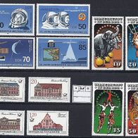 DDR Einzelmarken aus Viererblöcken von 1985 - 1987 sauber postfrisch (344)