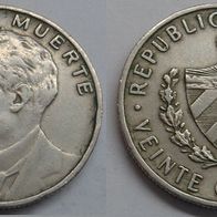 Kuba 20 Centavos 1968 "José Marti" ## S10