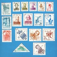 Ungarn 1964 17 verschiedene Werte aus 1964 gest.