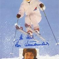Rosi Mittermaier Skirennen - Autogrammkarte Ansichtskarte Postkarte